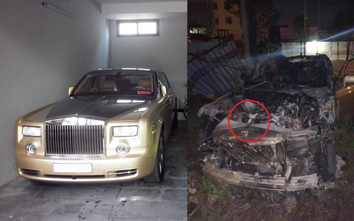 Cháy RollsRoyce Phantom biển tứ quý độc nhất ở Việt Nam